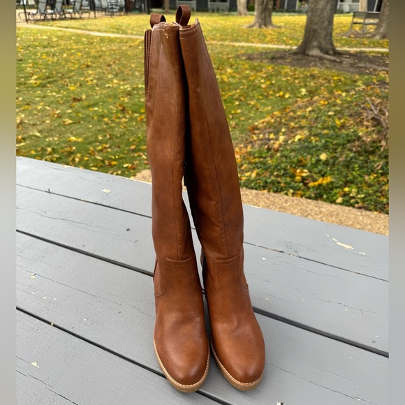 ZODIAC Iggy Wedge Knee High Boot Women's Size 8 Cognac - Picture 4 of 10